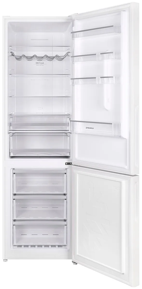 Холодильник Maunfeld MFF200NFW Inverter, двухкамерный, белый — фото 2