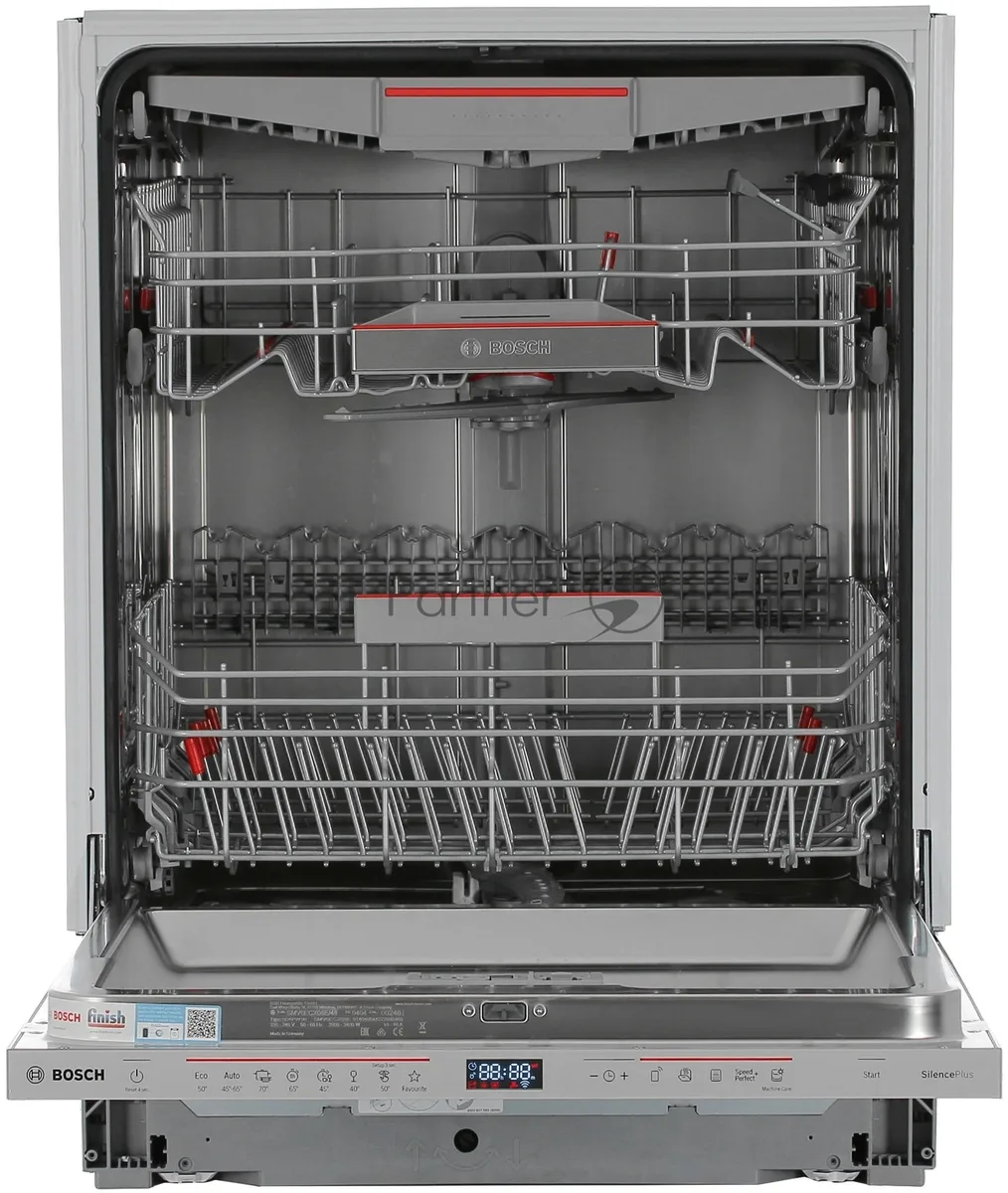 Встраиваемая посудомоечная машина Bosch SMV6ECX08E, серебристый — фото 4