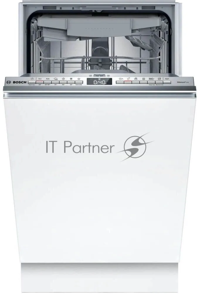 Встраиваемая посудомоечная машина Bosch SPV4HMX10E, серебристый
