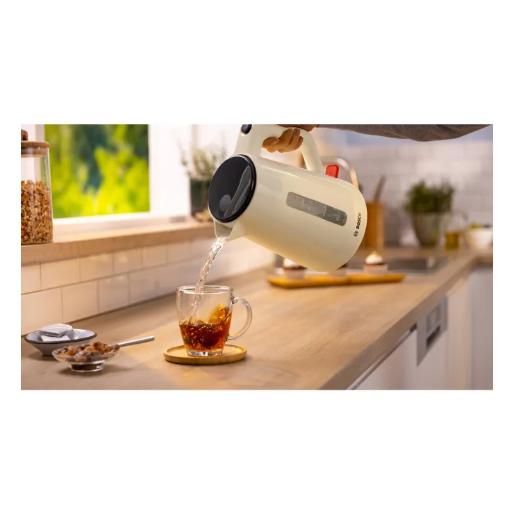 Чайник Bosch TWK1M127, электрический, бежевый — фото 4