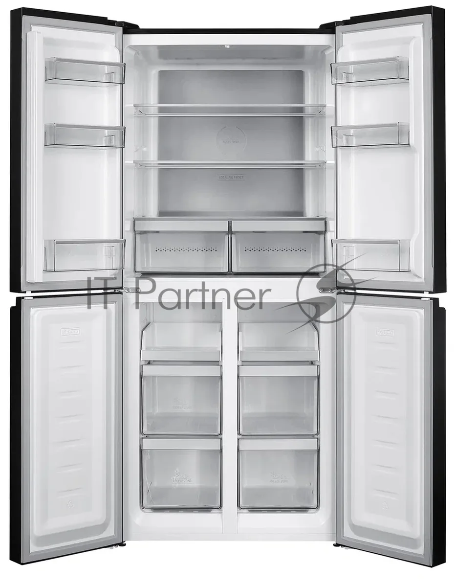 Холодильник Hotpoint HFL4 522I XBR, трёхкамерный, чёрный — фото 4