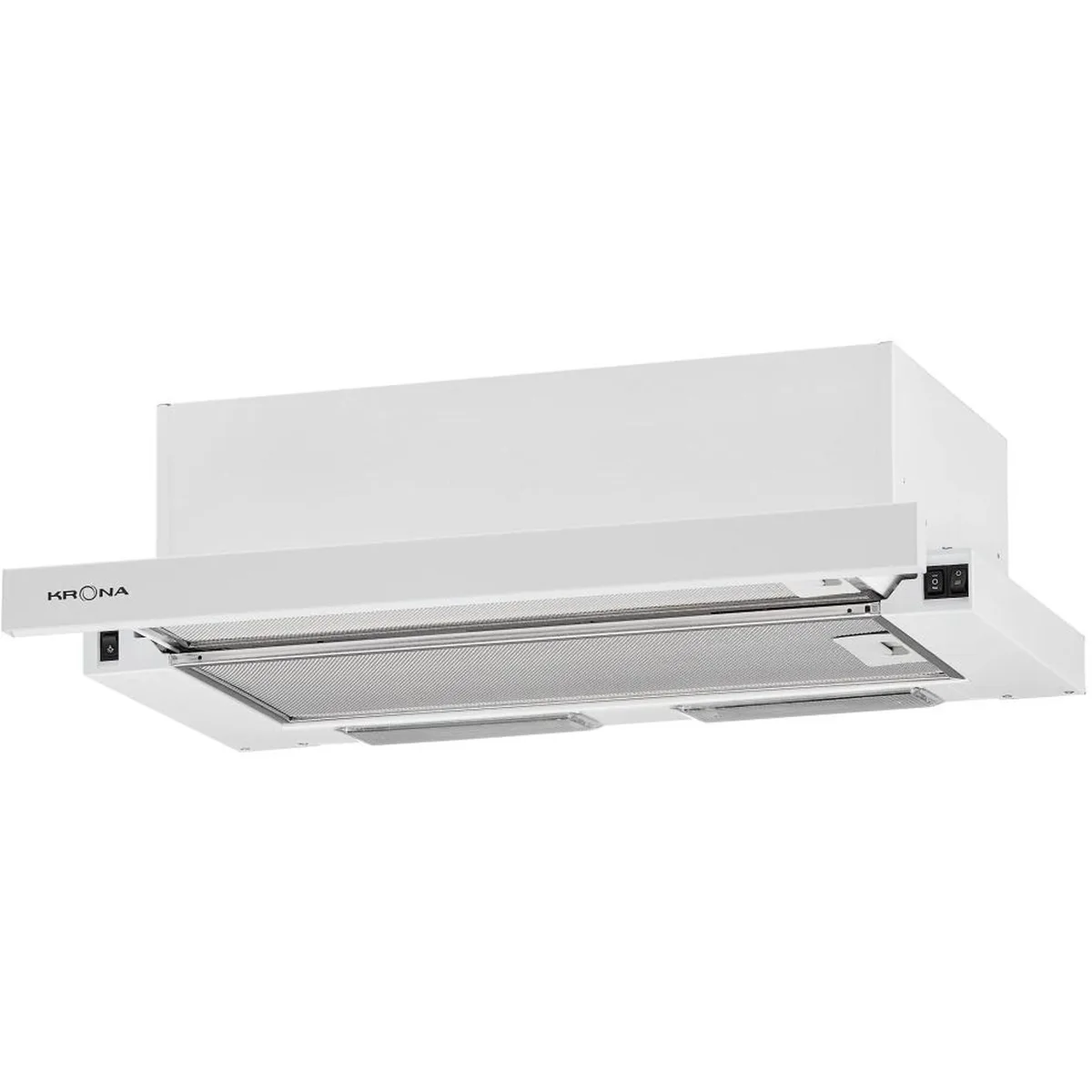 Вытяжка Krona ECO 600 W, телескопическая (слайдер), белый