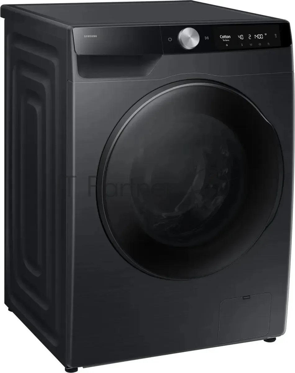 Стирально-сушильная машина Samsung WD11DG6B85BBLP, фронтальная загрузка, чёрный — фото 2
