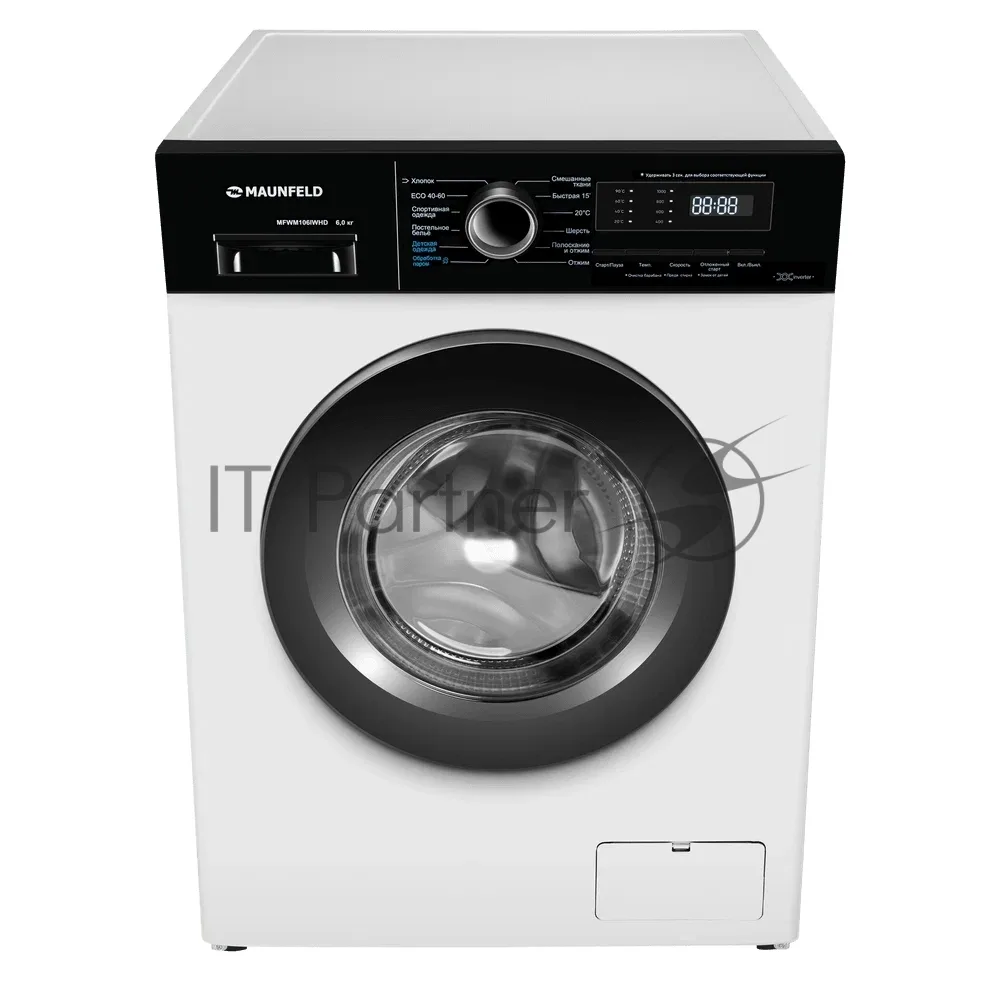 Стиральная машина Maunfeld MFWM106IWHD, фронтальная загрузка, белый