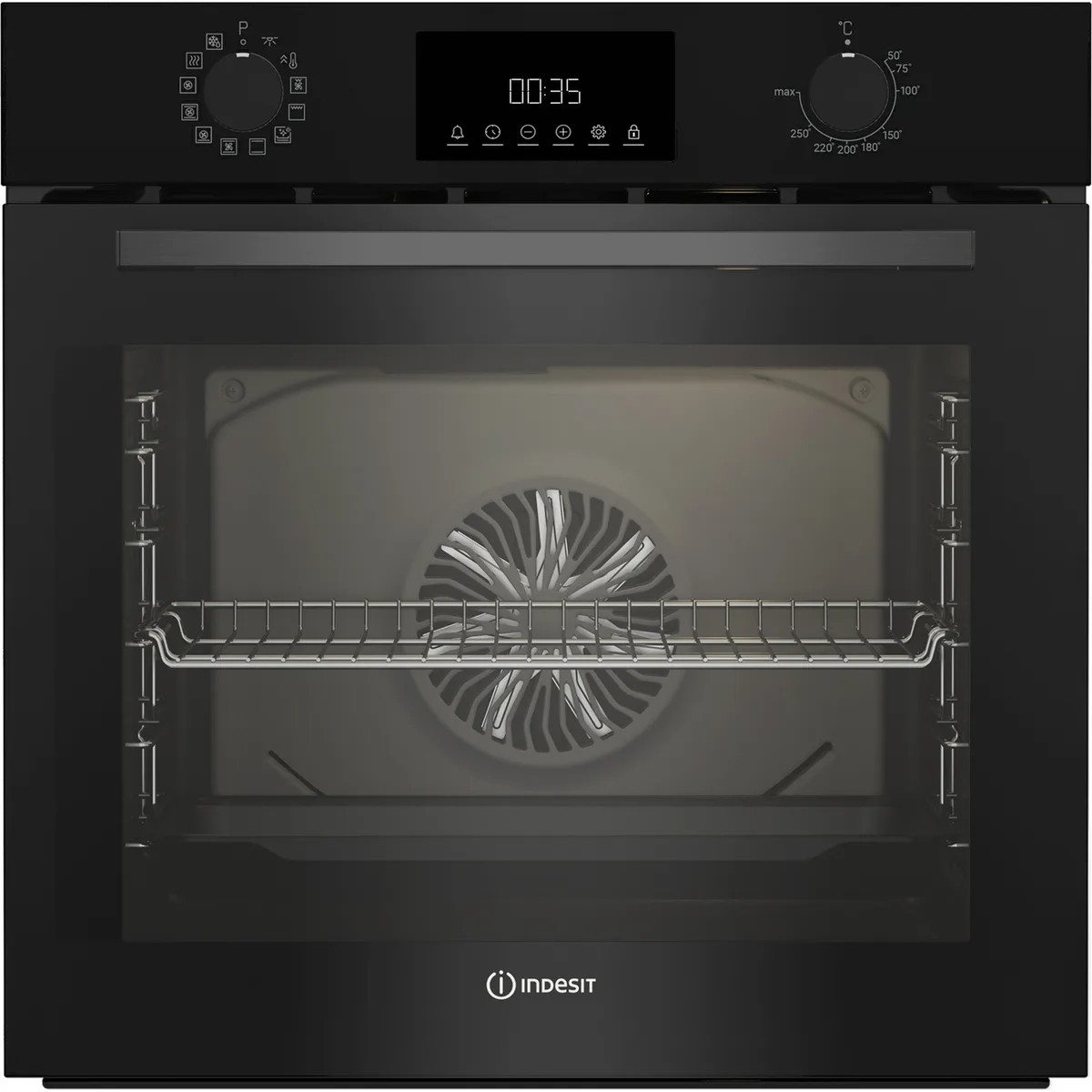 Духовой шкаф Indesit IBFTE 3844 BL, электрический, чёрный