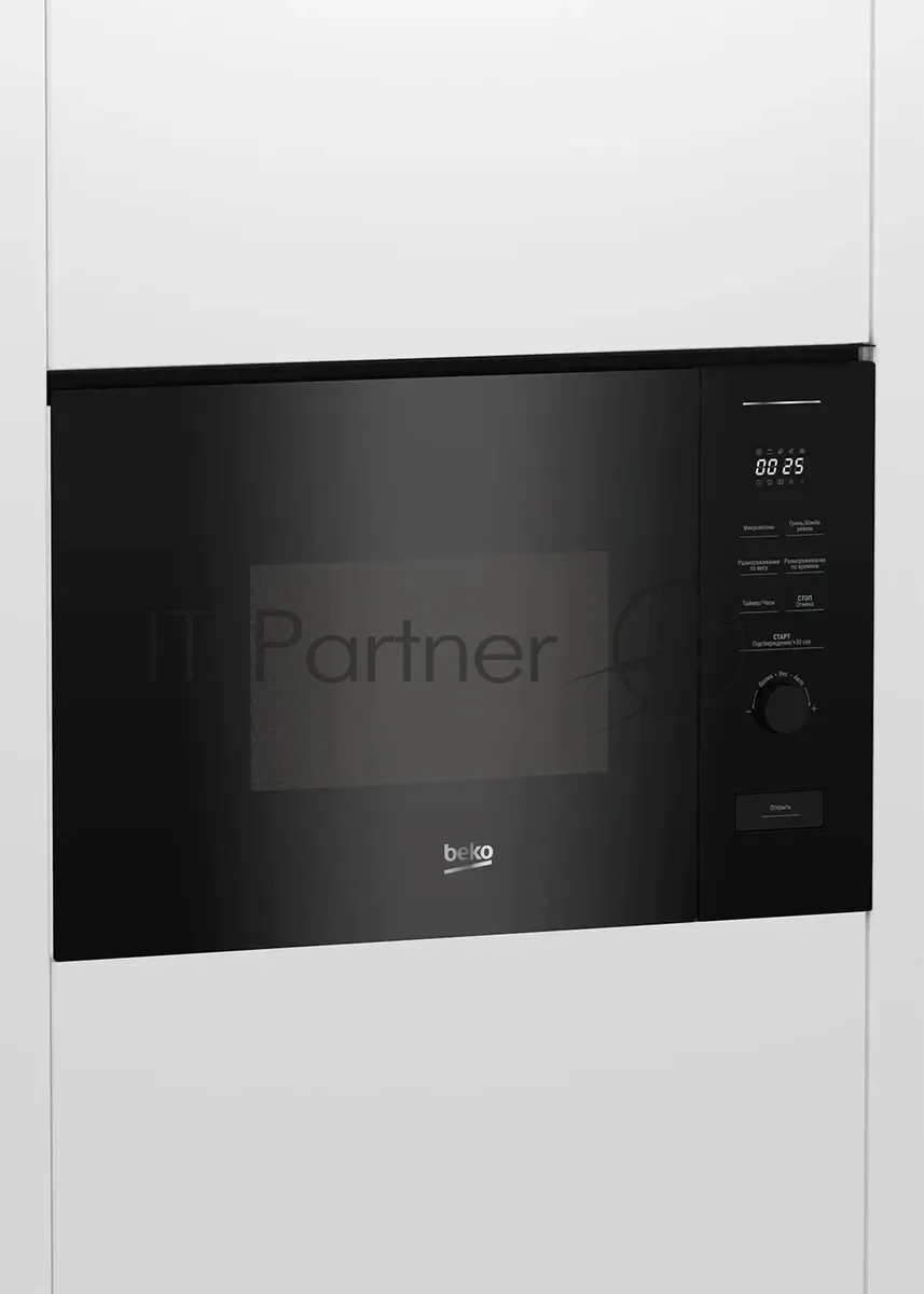 Встраиваемая микроволновая печь Beko BMGB 20212 B, с грилем, чёрный — фото 2