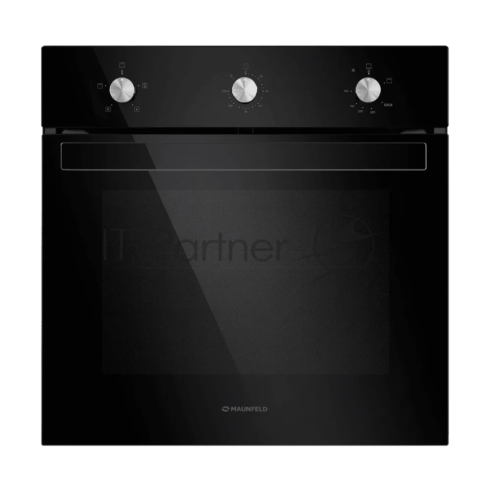 Духовой шкаф Maunfeld EOGC604B Slim, газовый, чёрный