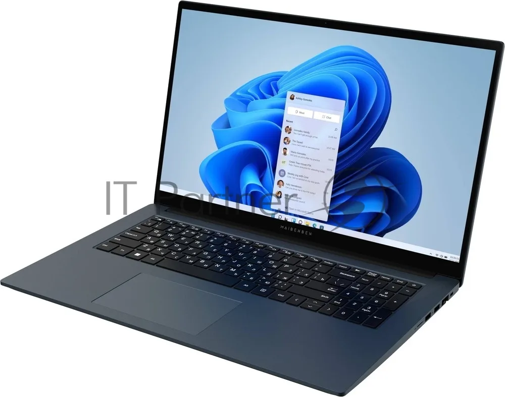 Ноутбук Maibenben M17A-R343UM, 17.3", Ryzen 3 4300U, 16 ГБ, 512 ГБ SSD, синий — фото 2