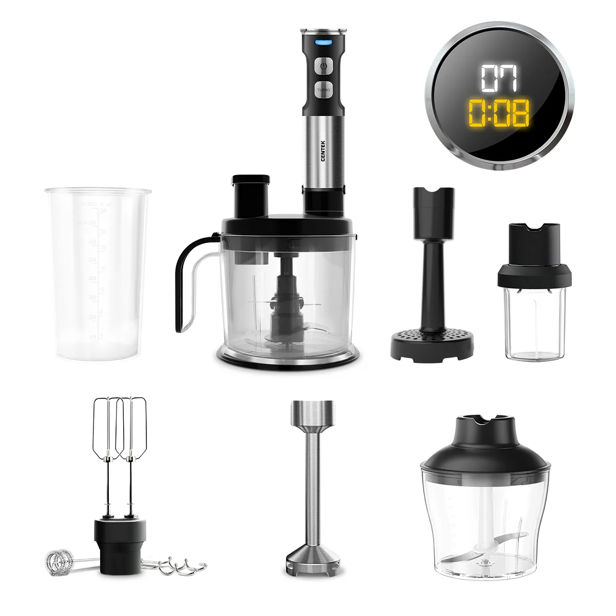 Блендер Centek CT-1368, погружной, чёрный