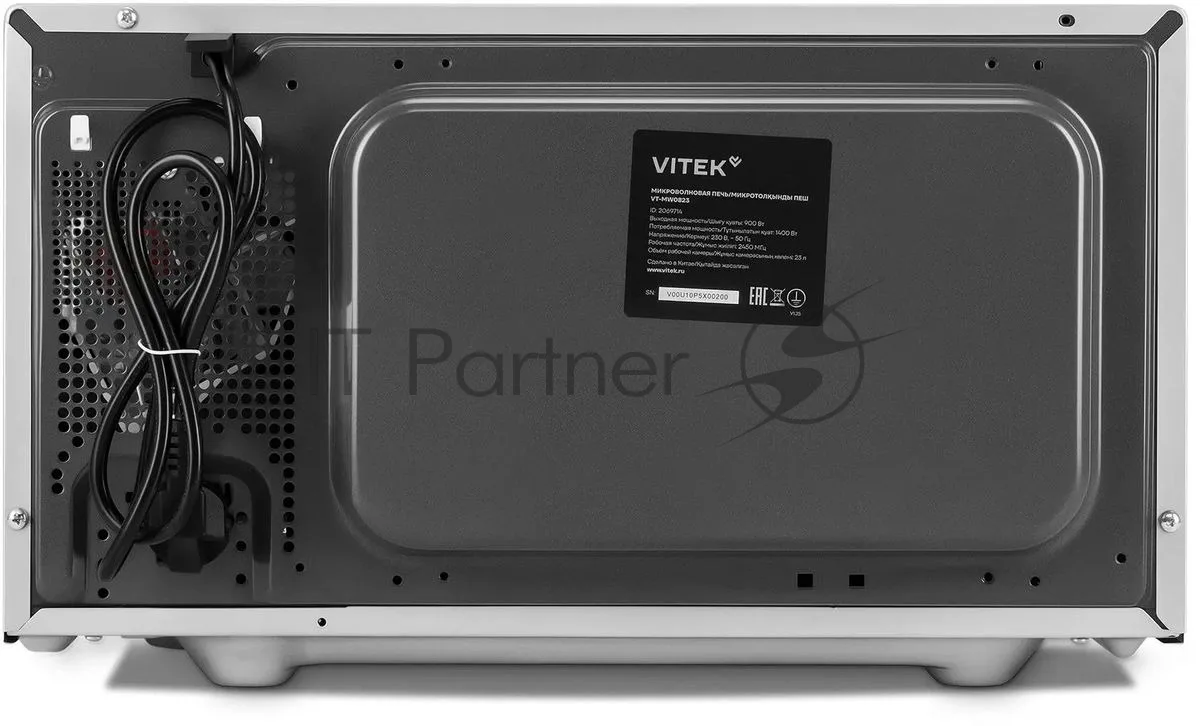 Микроволновая печь Vitek VT-MW0823, соло, серебристый — фото 4