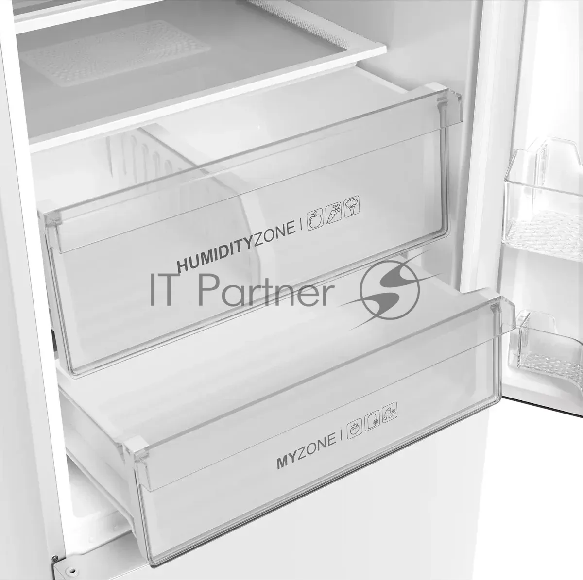 Холодильник Haier C4F637CWRGU1, двухкамерный, белый — фото 3