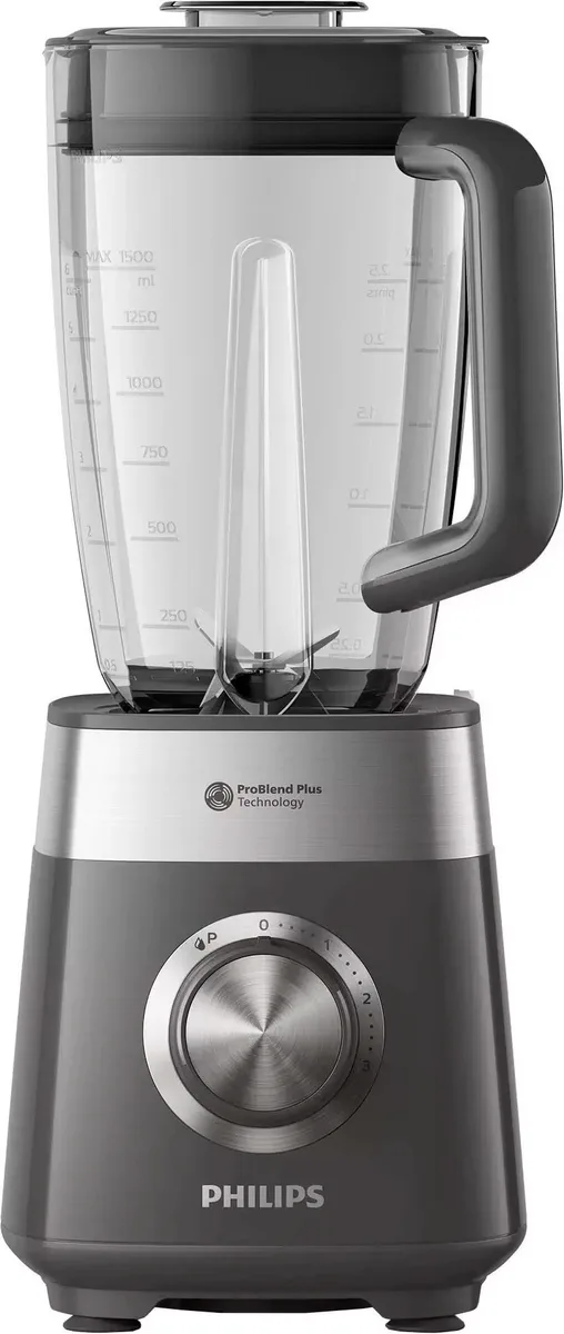 Блендер Philips HR3020/20, стационарный, серебристый