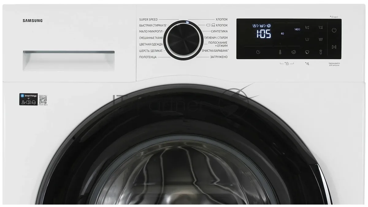 Стиральная машина Samsung WW90DG5U34AELP, фронтальная загрузка, белый — фото 3