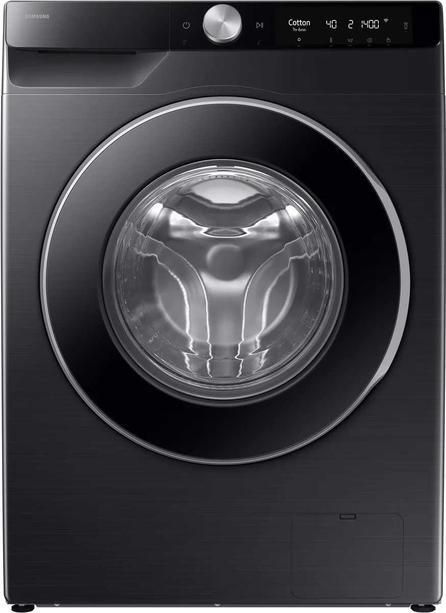 Стиральная машина Samsung WW90DG6U34LBLP, фронтальная загрузка, чёрный