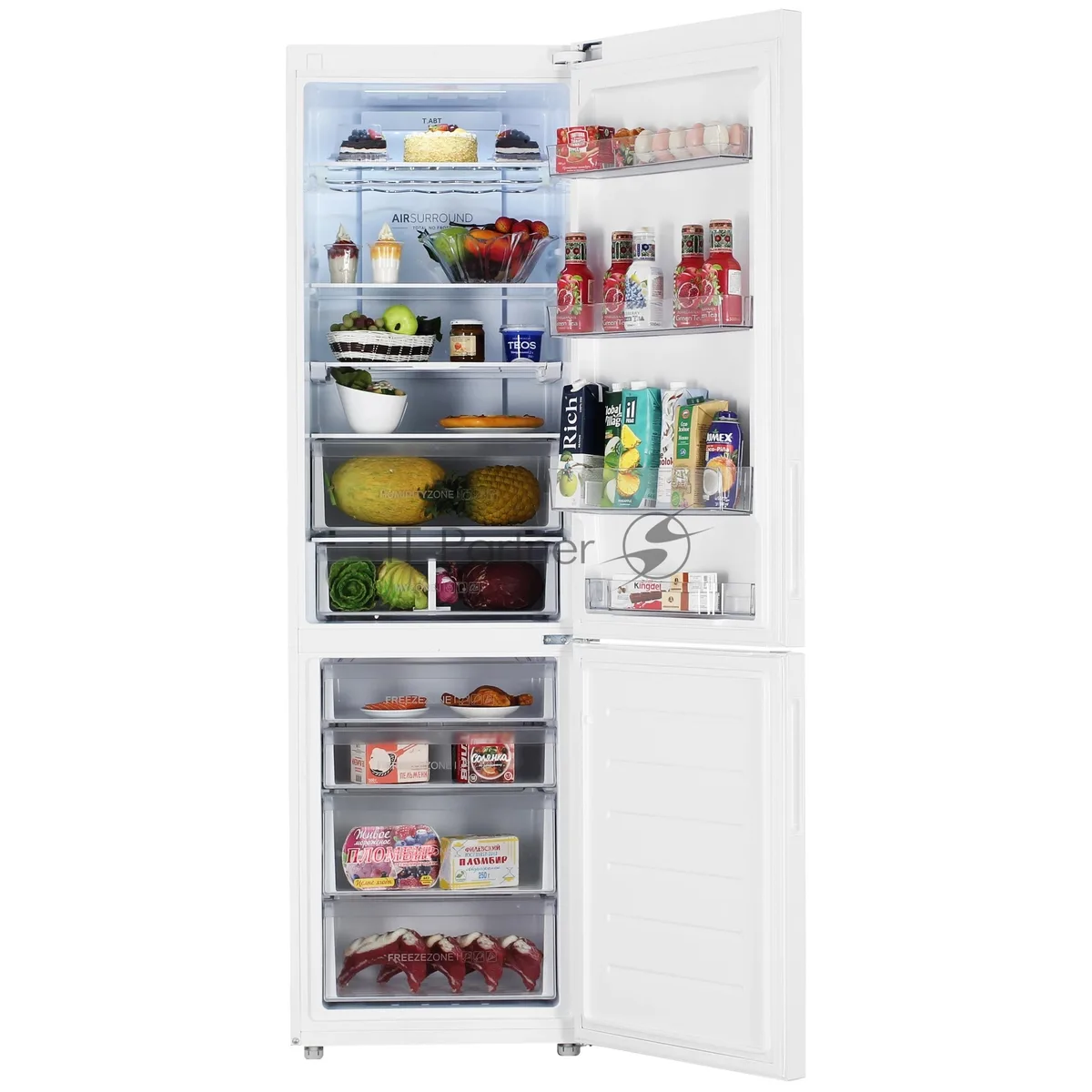 Холодильник Haier C4F640CWU1, двухкамерный, белый — фото 3