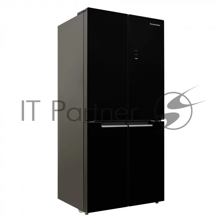 Холодильник Schaub Lorenz SLU X490GY3EI, трёхкамерный, чёрный — фото 2