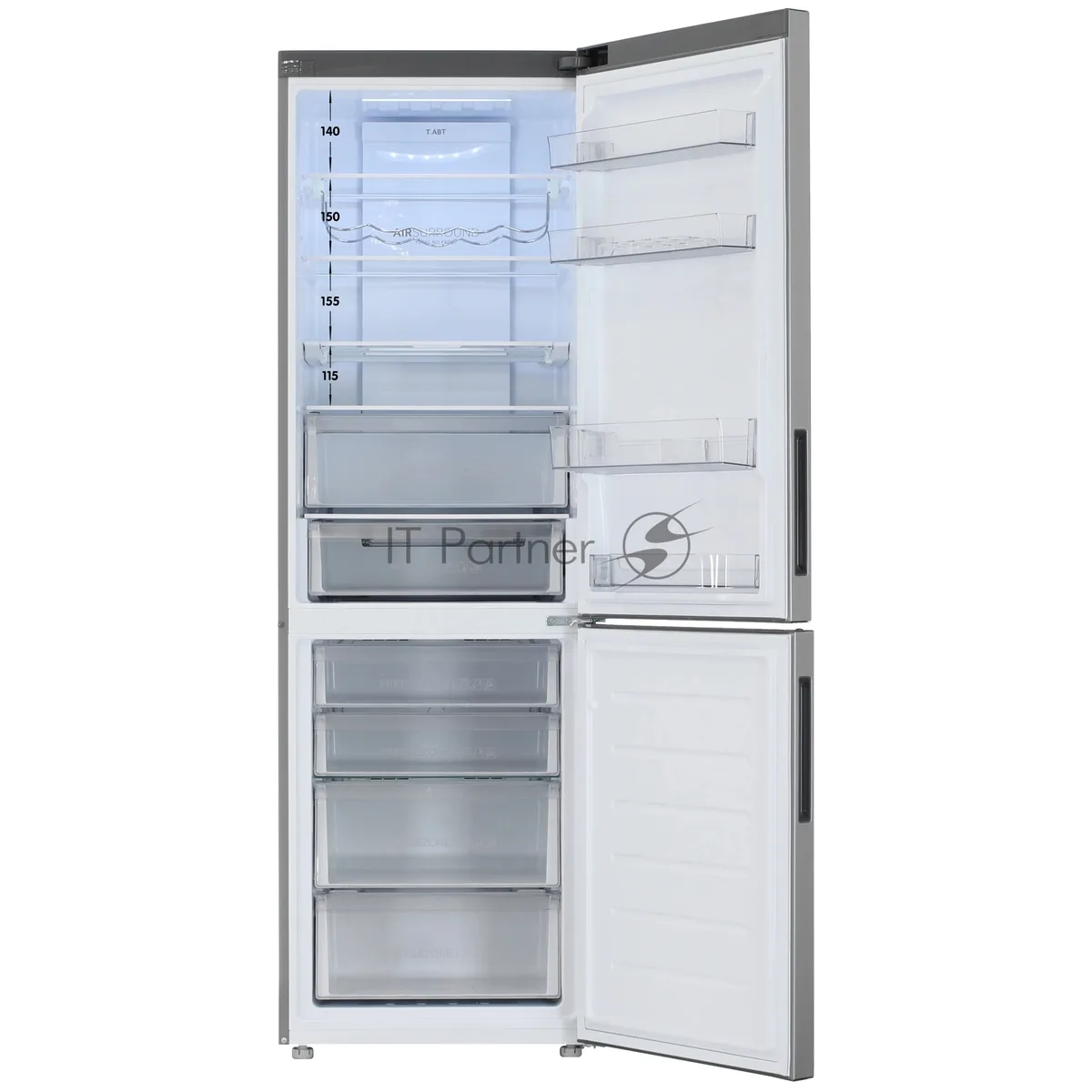 Холодильник Haier C4F637CXRGU1, двухкамерный, серебристый — фото 3