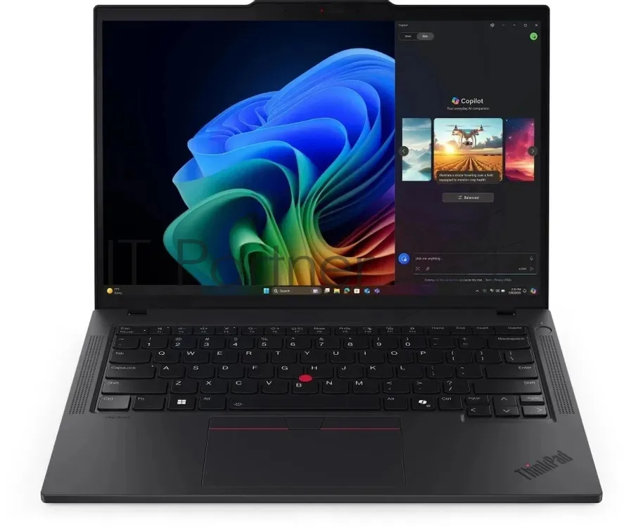 Ноутбук Lenovo ThinkPad T14 Gen 6, 14", Intel Core Ultra 7 258V, 32 ГБ, 512 ГБ SSD, чёрный — фото 2