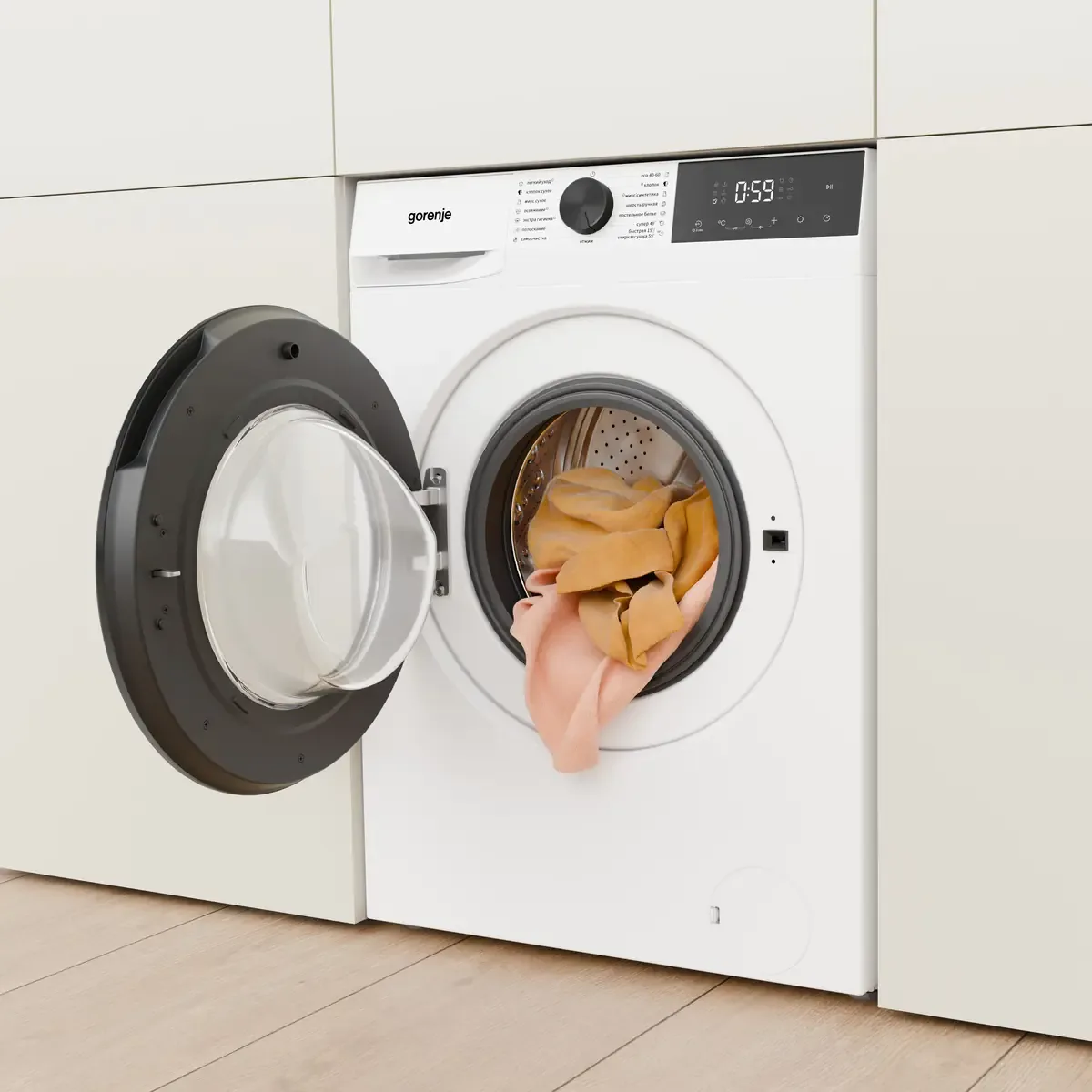 Стиральная машина Gorenje WDG2P854A3C2/C, фронтальная загрузка, белый