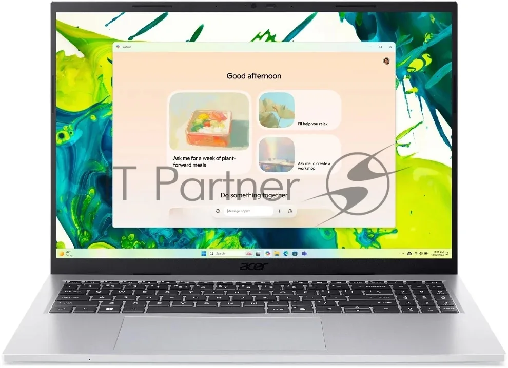 Ноутбук Acer Aspire Go AG16-71P, 16", Intel Core 5 120U, 16 ГБ, 512 ГБ SSD, серебристый