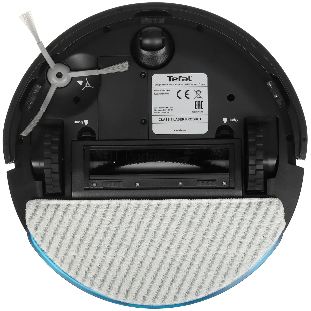 Робот-пылесос Tefal RG87D5WH, сухая и влажная, чёрный — фото 4