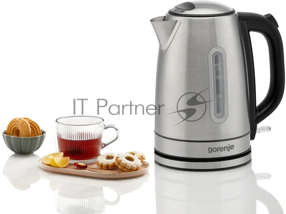 Чайник Gorenje K17DS, электрический, серебристый — фото 2