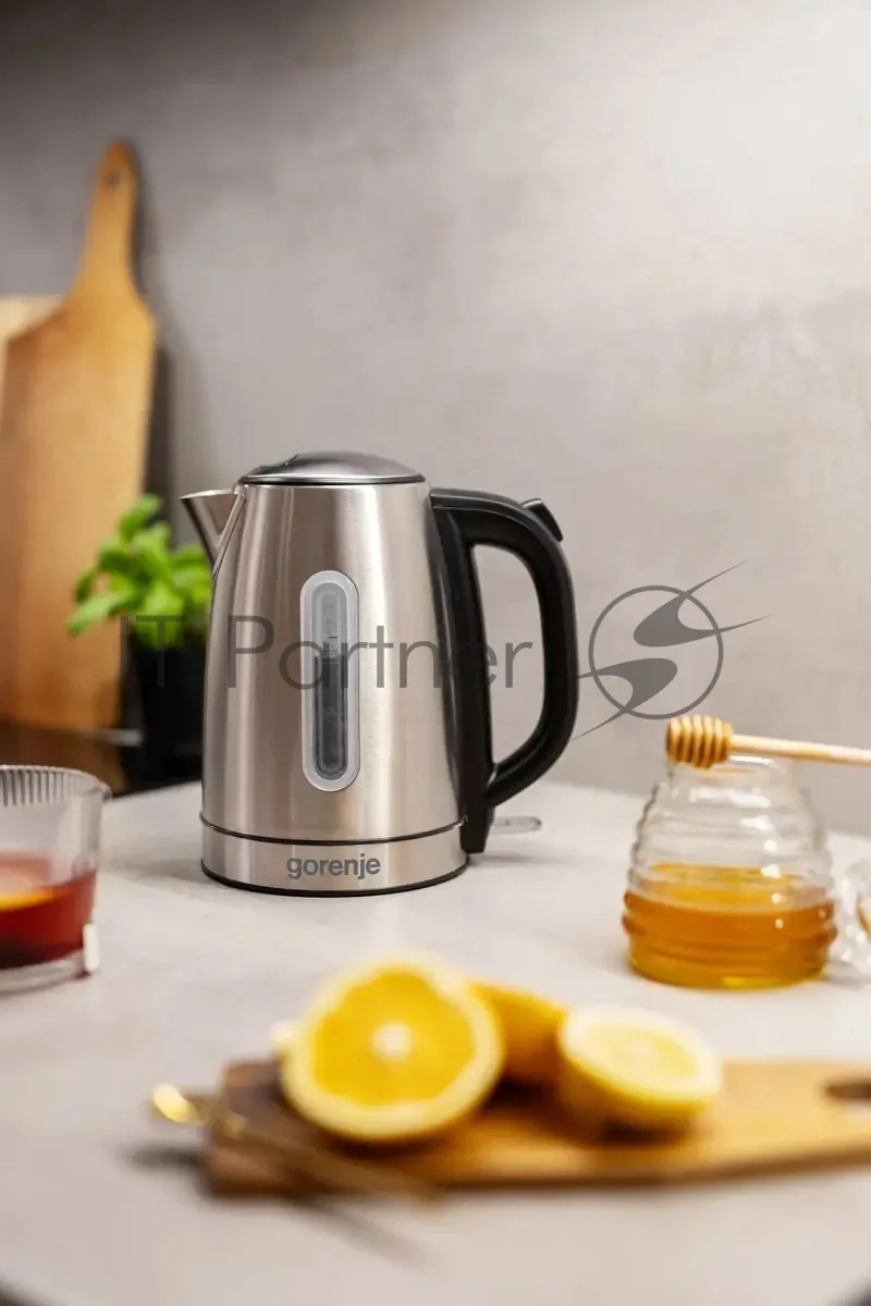Чайник Gorenje K17DS, электрический, серебристый — фото 3