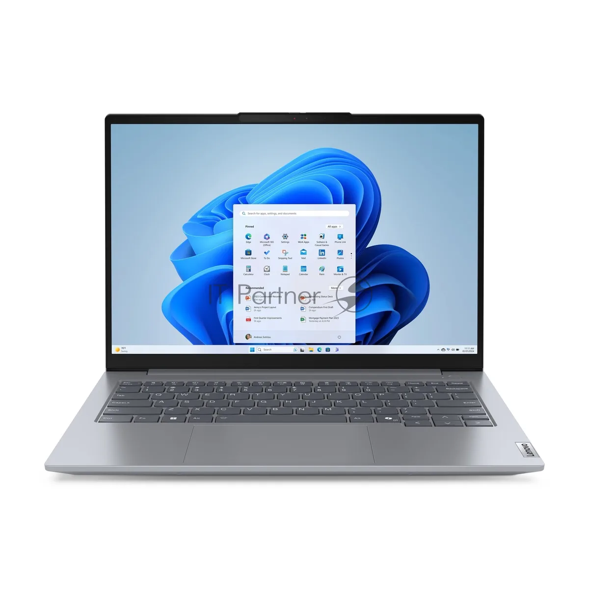 Ноутбук Lenovo ThinkBook 14 G7 ARP AMD Radeon 660M Windows 11 Pro, 14", AMD Ryzen 5 7535HS, 16 ГБ, 512 ГБ SSD, серый