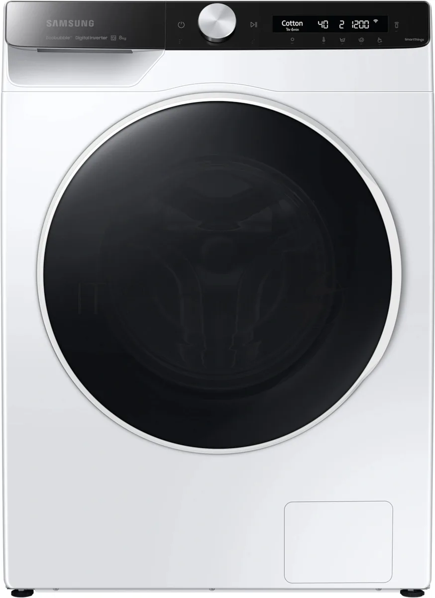 Стиральная машина Samsung WW80AG6L28WELP, фронтальная загрузка, белый