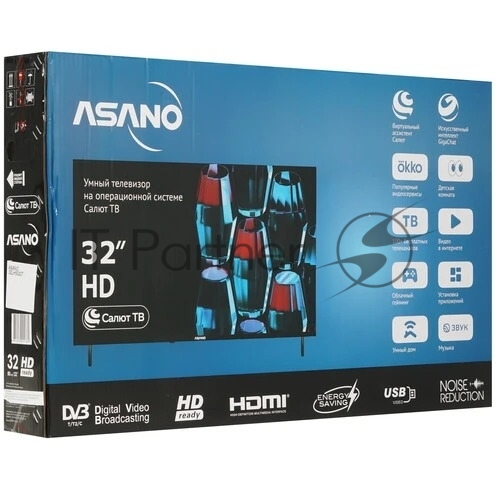 Asano Телевизор Asano 32" 32LH5020T черный LED HD 60Hz Smart TV Салют ТВ