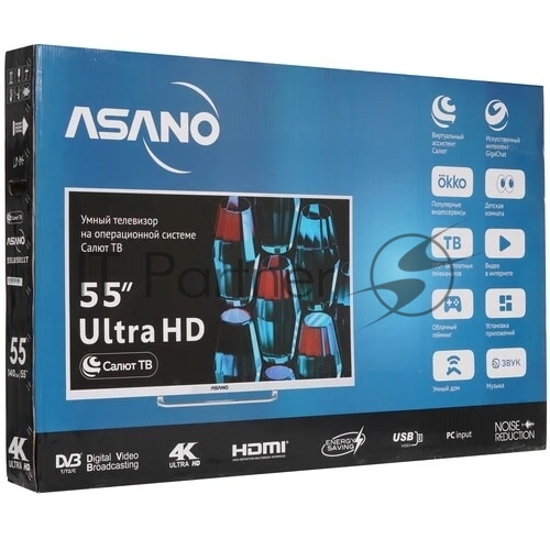 Asano Телевизор Asano 55" 55LU5011T белый LED UHD 60Hz Салют ТВ