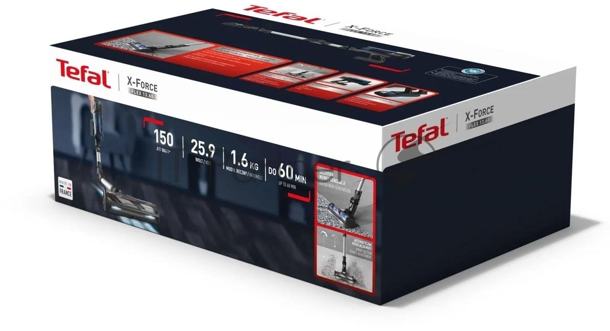 TEFAL Tefal Пылесос вертикальный Tefal X-Force Flex TY9L42WO серый/зеленый, питание от аккумулятора